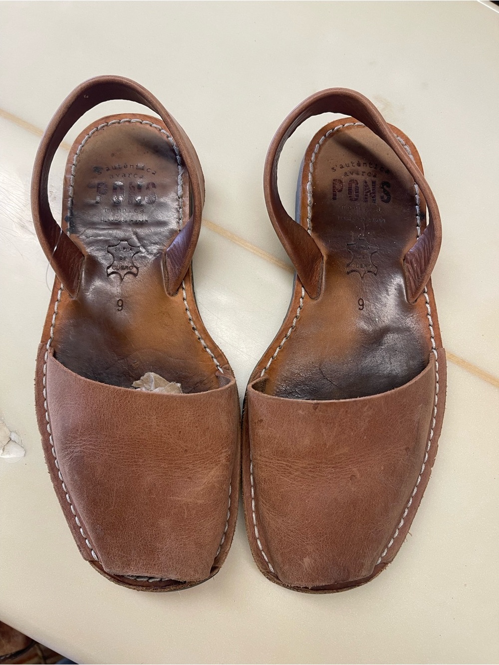 Pons Classic Women's Brown Leather Sandals